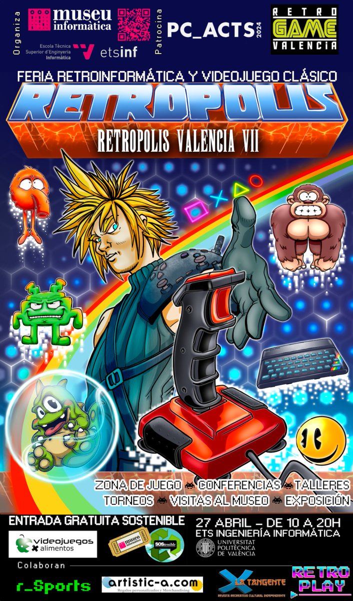 Queridos amigos Retropolistas, os dejamos a continuación con el cartel de la 7ª edición de nuestro evento RetróPolis Valencia 2024, un lujazo haber podido contar con la maestría y la calidad de un ilustrador profesional como <a href="/Cubopop1/">Cubopop</a> como dijimos, ¡la espera ha merecido la pena!