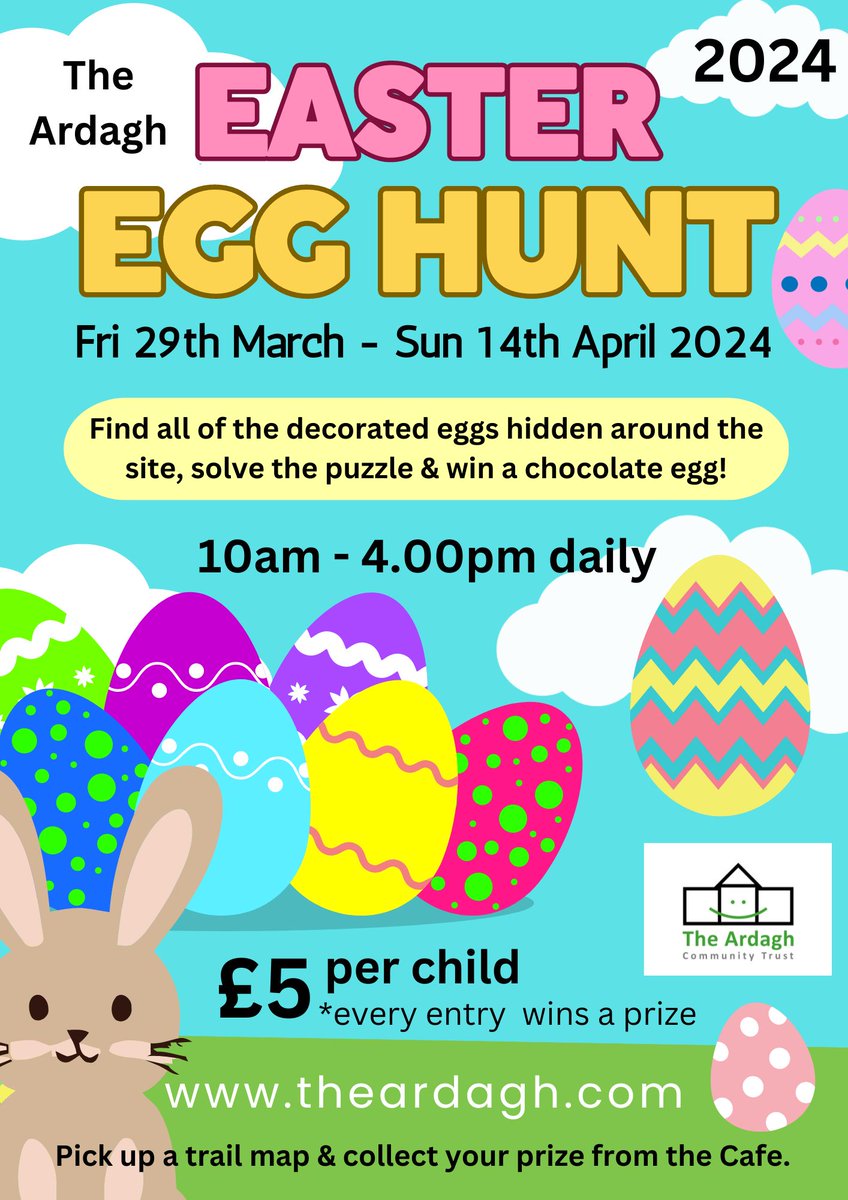 One week to go until the Easter Egg Hunt. Grab a map from the café to find wooden eggs decorated by local artists&community groups. Complete the puzzle and return to collect your prize! #easter2024 #easterfun #easteregghunt Get outdoors, have fun, enjoy beautiful gardens here!
