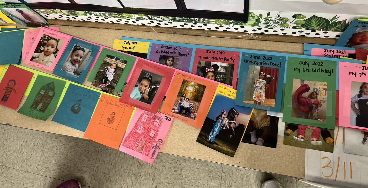 2nd graders making connections in ELA with 'how our experiences shape us' Ss connected to the text by creating their own timelines. @olivialeww_ always making learning real for Ss 🤩@flesbcps