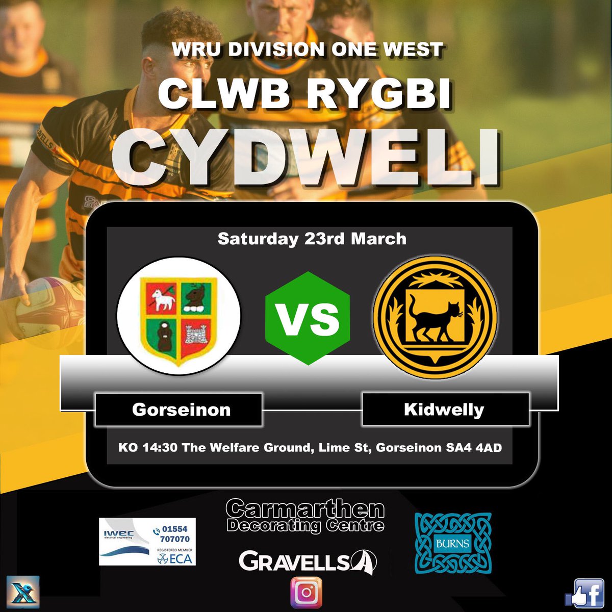 We travel to Gorseinon <a href="/GorseinonRFC/">Gorseinon RFC 🔴⚪️</a>  tomorrow in WRU Division One West League, this without doubt will be a tough test for us, being that Gorseinon are second in the league, we are more than capable of winning this game, good luck boys🖤🧡🏉