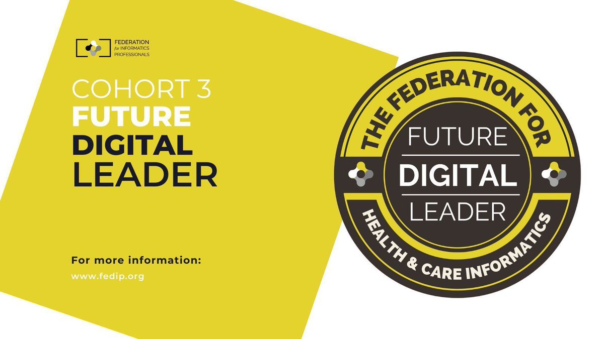 Fed_IP's tweet photo. 🌟 Calling Future Digital Health Leaders! 🌟 FEDIP's Future Digital Leaders Programme Cohort 3 is now open for expressions of interest! 🚀 Be the first to apply and shape the future of health informatics. #FEDIP #DigitalHealthLeaders 

https://t.co/0bSDVPtABa https://t.co/6tAMJX2gG8