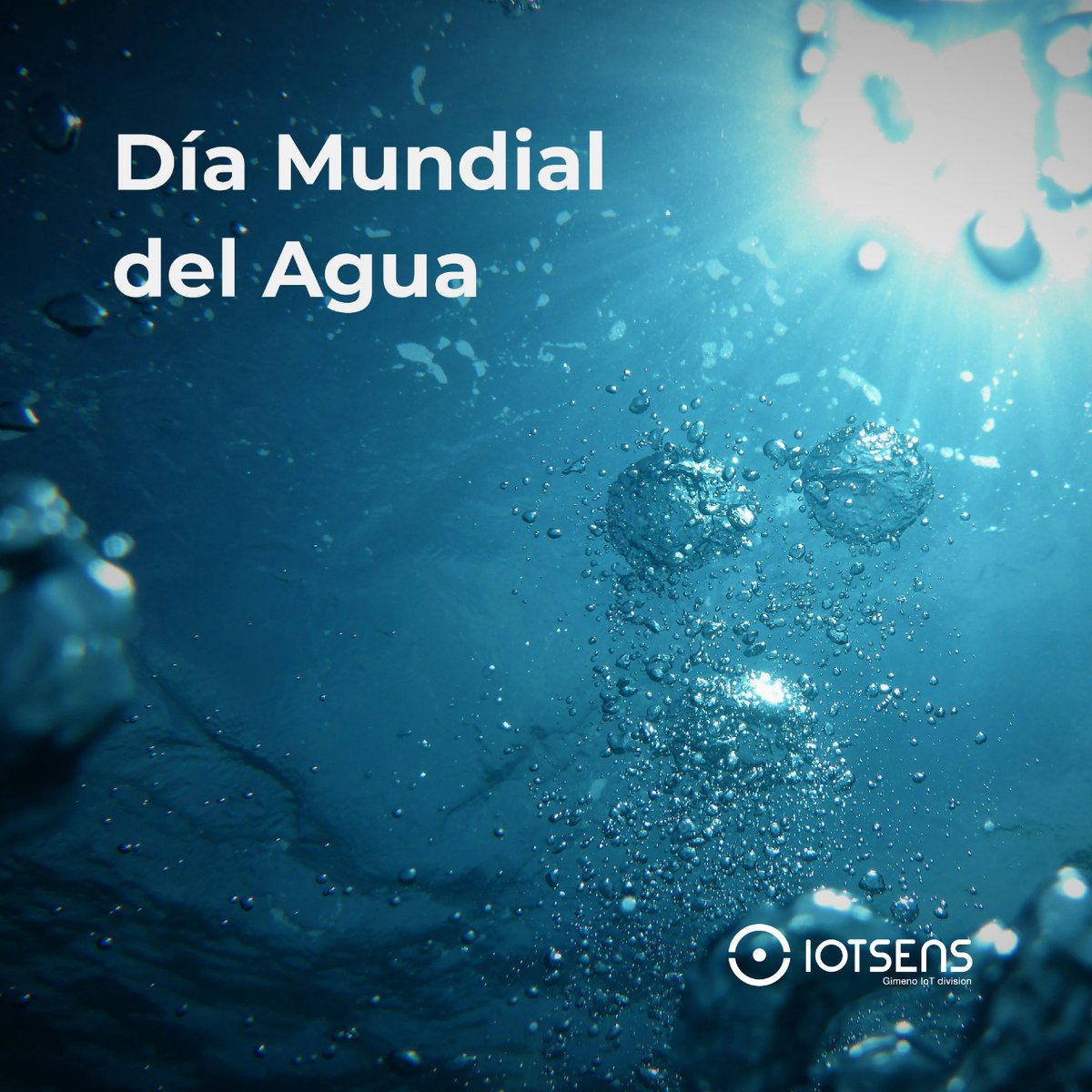 💧 Celebramos el Día Mundial del Agua.💧 Desde @iotsens estamos decididos a conseguir una mayor eficiencia, por ese motivo, a través de nuestra solución Smart Water, realizamos una gestión óptima de este recurso vital. Más info 👉 iotsens.com/water/