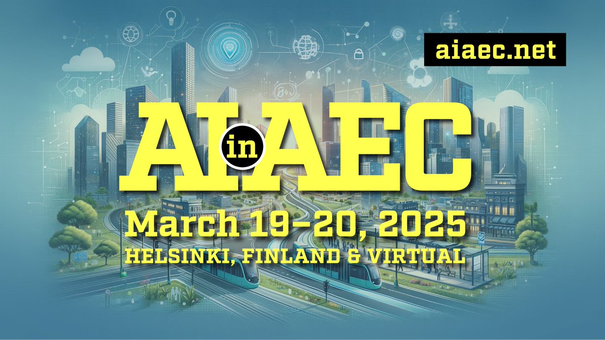 The annual #AI conference aiaec.net #AIAEC2024 has been finalized successfully. See you at #AIAEC2025! @RILInsinoorit @VetterComms @AInsinoorit @ArcadisGlobal @SwecoFinland @BSTGlobal @Esri @KIRAdigi @fairedih @ATLiitto @SAFA_finland @RTryfi @CIBWorld_NL @helsinki