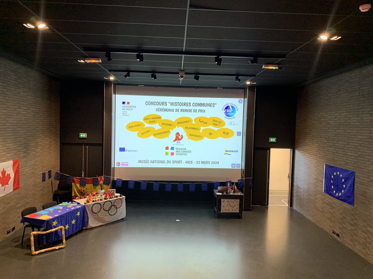 Tout est prêt 🤩🥳au @MuseeduSport pour la Cérémonie de remise des prix🥇🥈🥉de la 4è édition du Concours Interlangues 🇩🇪🇬🇧🇪🇸🇮🇹🇵🇹🇫🇷🇬🇷🇨🇳🇪🇺#HistoiresCommunes 🔜 #JeuxOlympiques24 #Paris2024