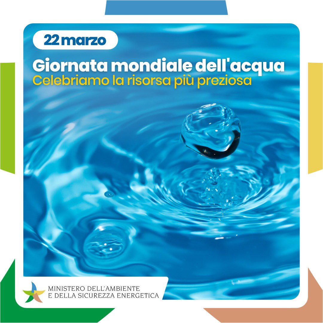 In occasione della Giornata Mondiale dell'Acqua, l'Italia sottolinea il proprio impegno a intensificare la cooperazione in materia idrica e a promuovere l'importanza di una gestione dell'acqua che sia sostenibile, inclusiva e integrata. whatsapp.com/channel/0029Va… #WorldWaterDay