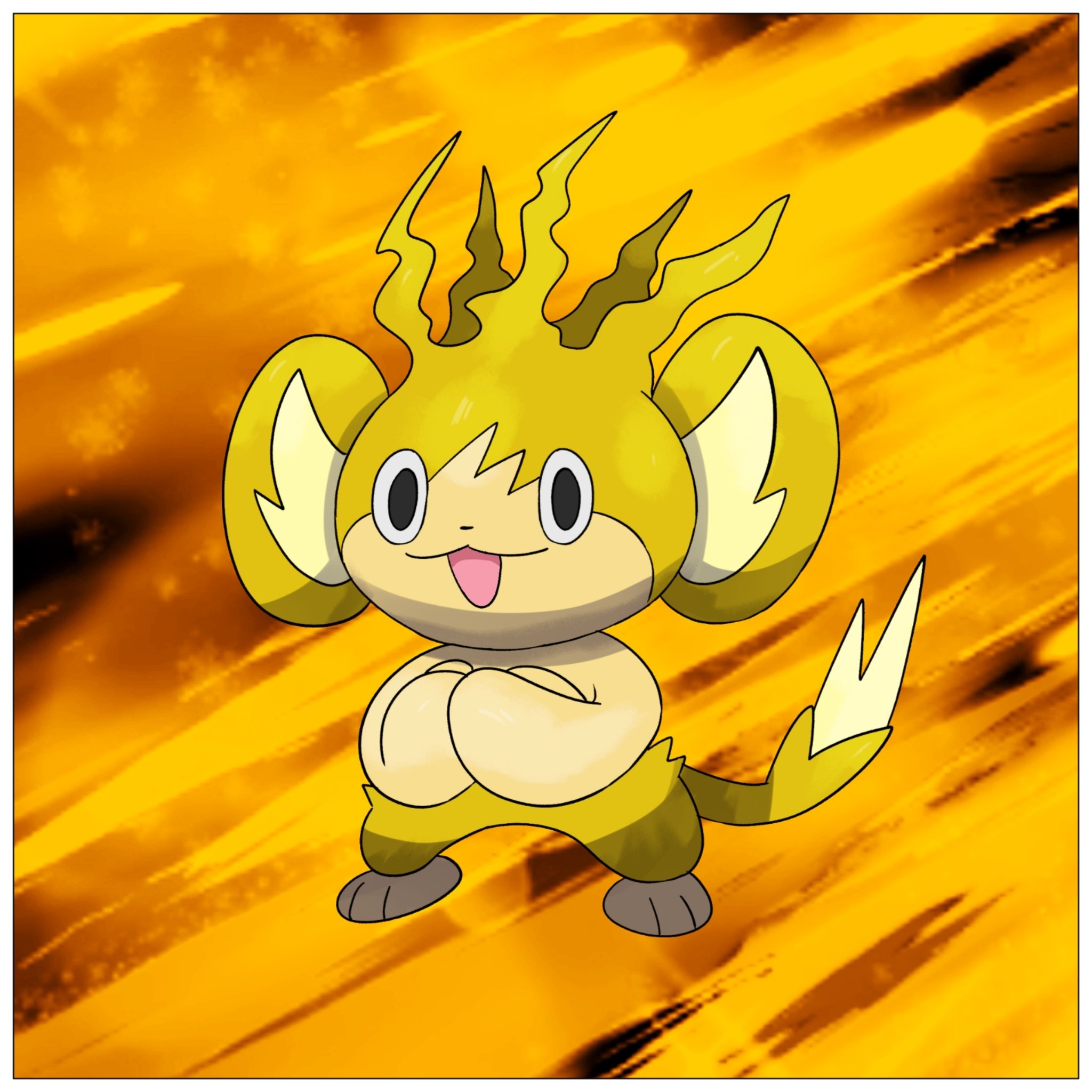 XユーザーのPokémon Majestyさん: 「Panshock! The Jolt Monkey