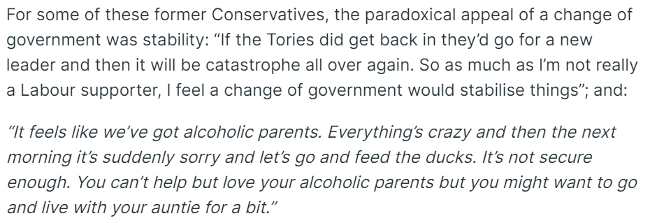 Killer quote from one participant in <a href="/LordAshcroft/">Lord Ashcroft</a>'s Thanet and Portsmouth focus groups: conservativehome.com/2024/03/22/lor…