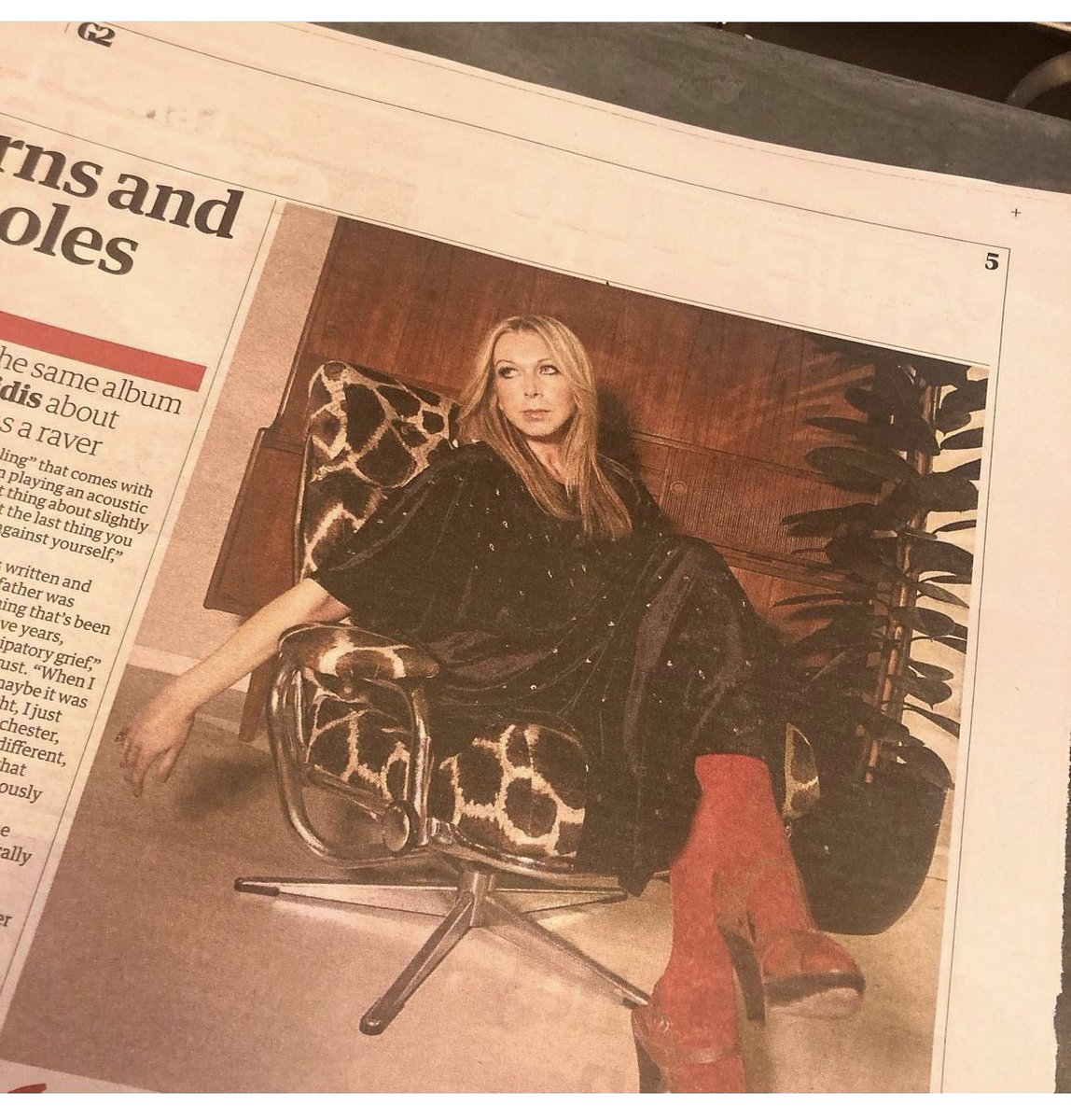 Out in todays @guardian my chat with Alexis Petridis..talking about my new album out April 5th on @firerecordings plus all sorts of stuff from French Films to Free Festivals and beyond! 💜