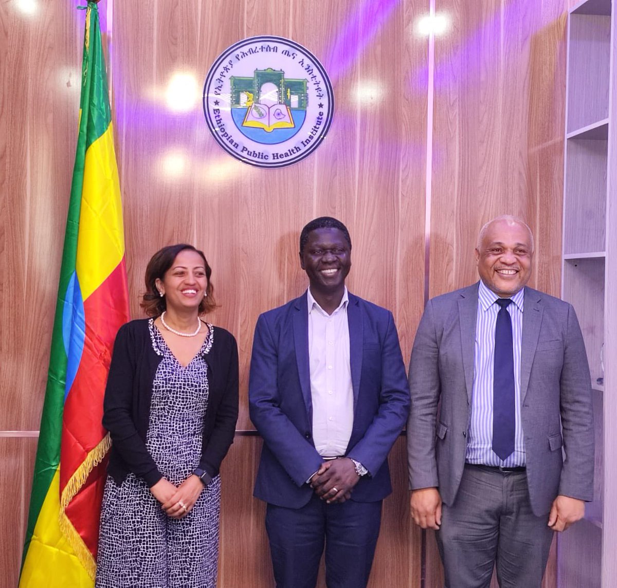 'Big moves in public health! #ECSAHC's own Sibusiso Sibandze & Andrew Silumesii had a productive meet with Ethiopia's Health Minister, H.E. Dr. Mekdes Daba, exploring Ethiopia's exciting journey towards joining ECSA-HC. A step closer to stronger health collaborations!