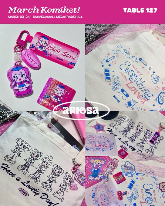 ARIESA @ MARCH KOMIKET 2024 MERCH CATALOGUE 💘

come drop by at table 127!!! 