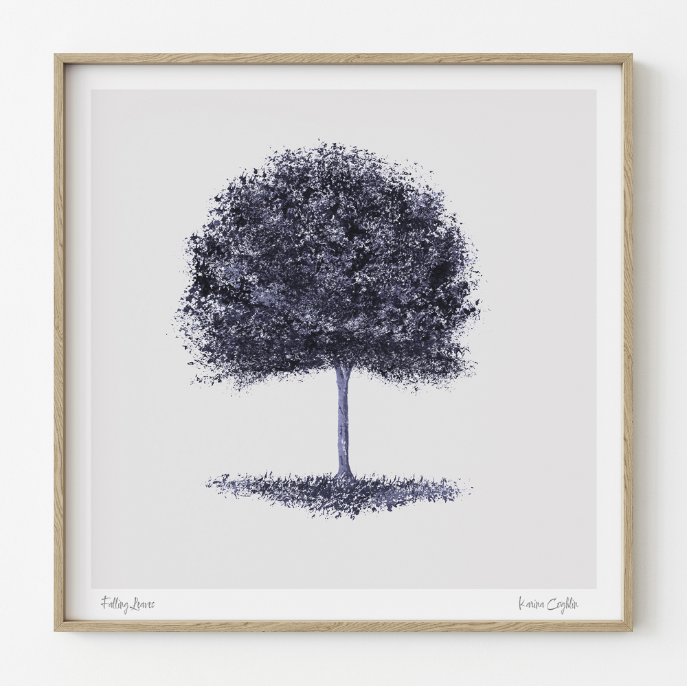 It took me a little while after waking, to realise today is Friday. Hope you have a lovely day and happy Pizza Night, to those who celebrate 😁 #tree #treepainting #art #monochrome #nature #artprint #gicleeprint #painting #artwork #suffolk #suffolkartist #blue #weekend