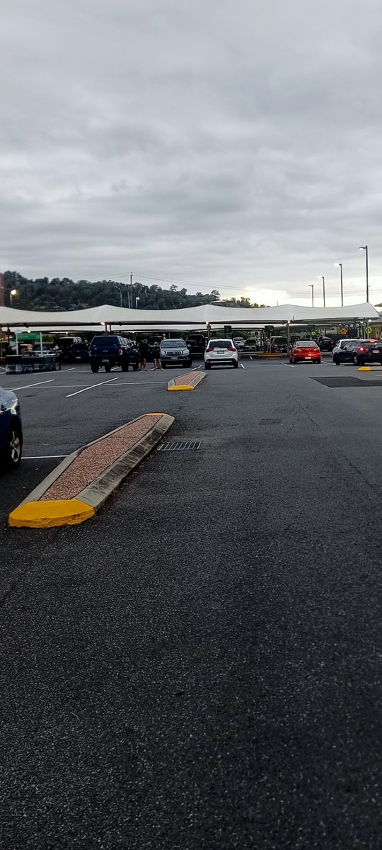 Very obvious #5thdimension transformation of the carpark and background at Woolworths at Plainland in the Lockyer Valley.