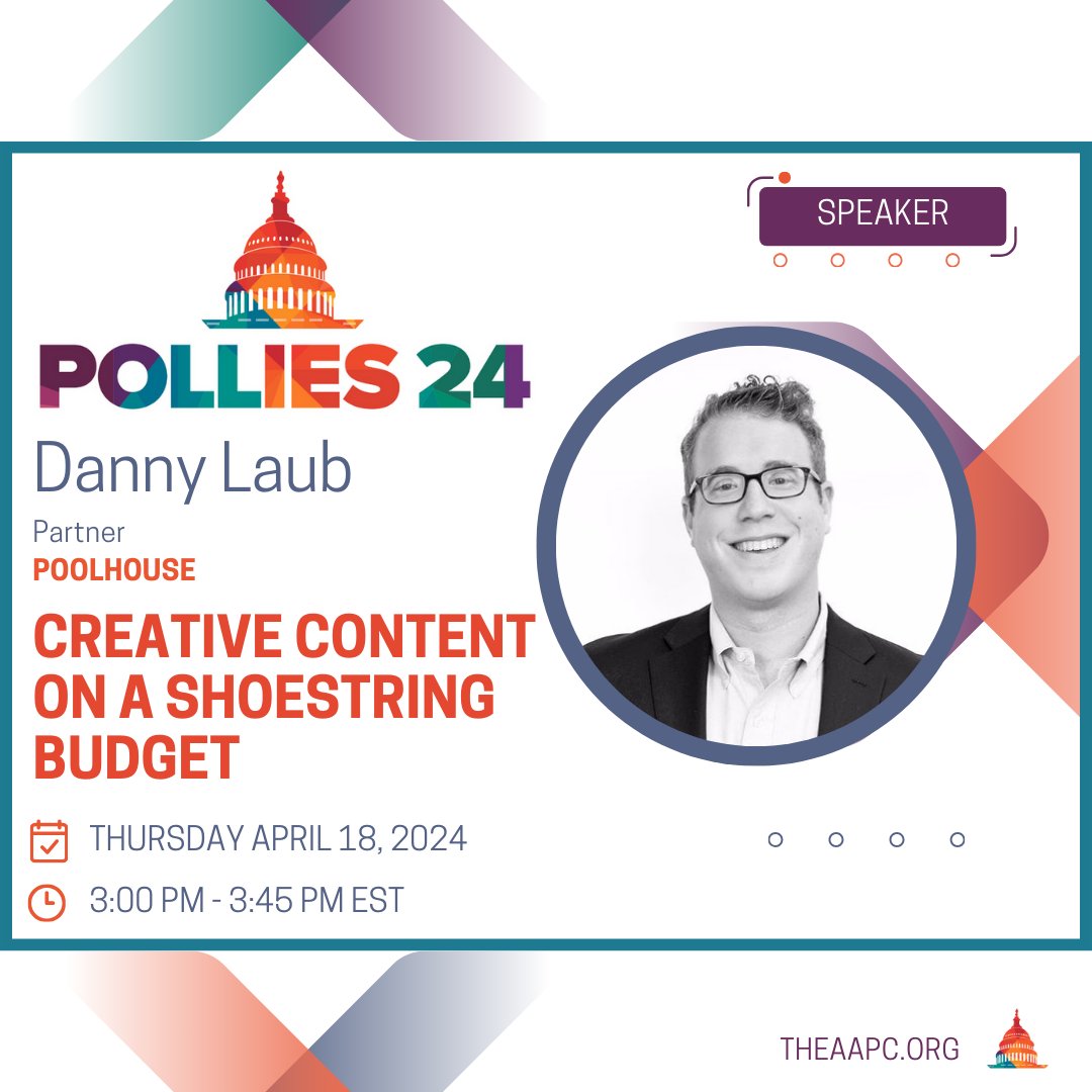 Learn tactics for maximizing your reach on social platforms when you don’t have a fortune to spend on paid ads from @dannylaub and our panel of creative consultants in this #Pollies24 session. Register today! bit.ly/4141aih