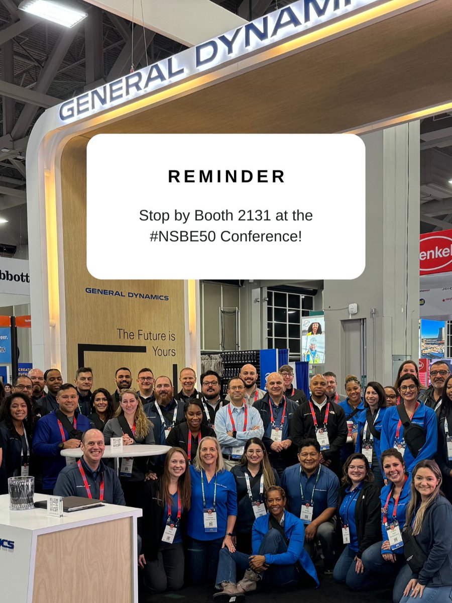 GDBIW's tweet image. Our final day at the NSBE 50th Annual Convention is TODAY!
Visit our booth at the career fair and explore opportunities with BIW. We’ll be on-site today during the following time:
🔹 Friday, March 22: 10 A.M. - 4 P.M.
🔹 Booth #2131
#GDBIW #NSBE50 #EngineeringCommUNITY