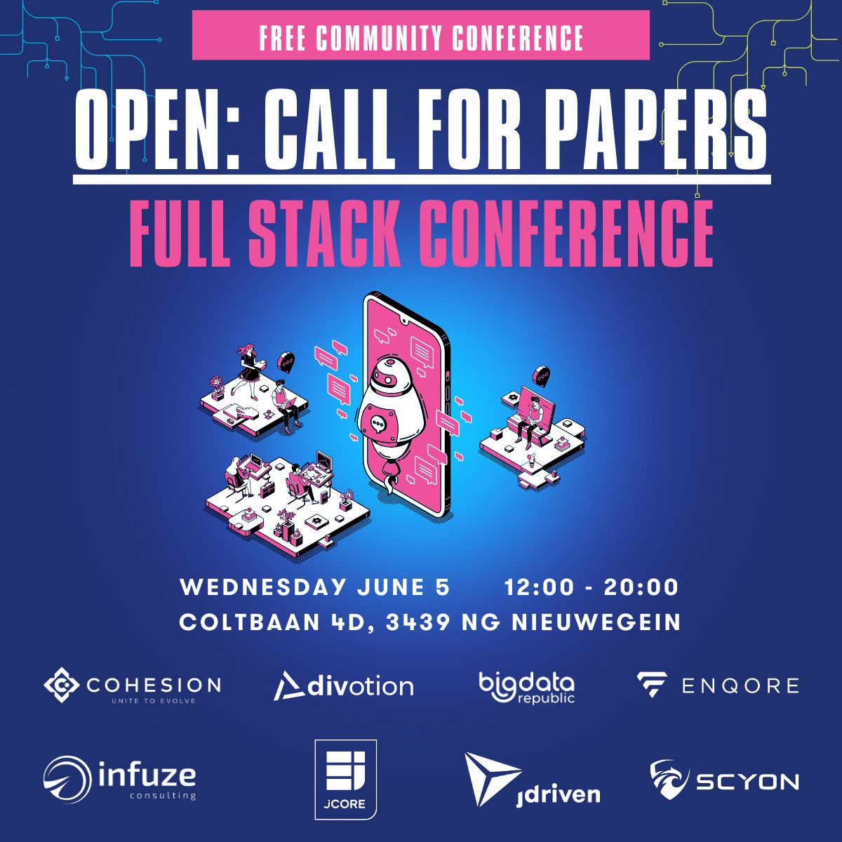 Divotion (@divotion_nl) on Twitter photo We are thrilled to announce that we will organize the second edition of the Full Stack Conference. Claim your FREE ticket or submit your paper! More information: fullstackconference.nl #conference #fullstack We are thrilled to announce that we will organize the second edition of the Full Stack Conference. Claim your FREE ticket or submit your paper! More information: fullstackconference.nl #conference #fullstack