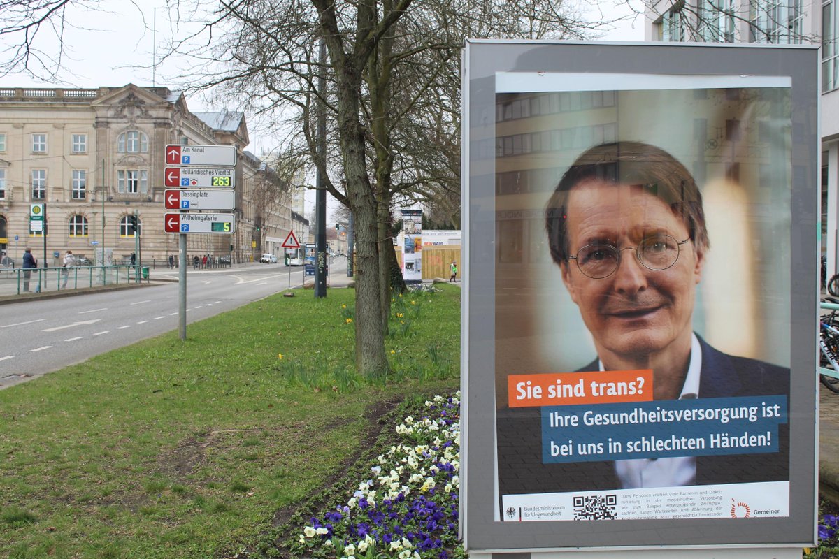 TransGesundheit's tweet photo. 1/2 AdBusting-Kampagne von Trans Justice Berlin anlässlich des  Aktionstages für Trans*Gesundheit: Die traurige Wahrheit des  Gesundheitssystems  

Über unsere Körper können nur wir selbst entscheiden. Wir wollen nicht  mehr überhört werden!

#TransGesundheit https://t.co/qWXgzAvD9a