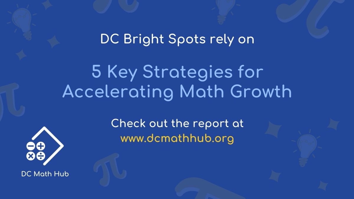 Educators at 2024 DC Bright Spot schools for math growth believe every student can meet expectations in math. In 22-23, they posted double-digit proficiency improvement across all levels. How do @dcpublicschools @dcpcsb schools accomplish it? Learn more: dcmathhub.org/2024-dc-math-r…