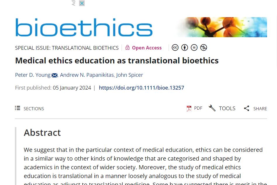 📢New paper from @Pete_Young_ @gentlemedic @johnspicer3 explores translational bioethics and medical education: onlinelibrary.wiley.com/doi/full/10.11… @Oxford_NDPH @OxPrimaryCare