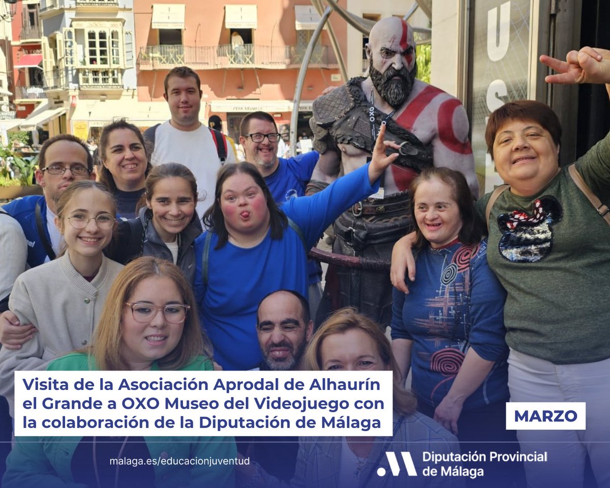 juventudmlg's tweet photo. 🫂 La Asociación #Aprodal, de #AlhaurínElGrande y con la colaboración de la @diputacionMLG, han visitado esta semana @oxomuseo, han conocido el @metromlgoficial y han paseado por el centro de #Malaga en estos días previos a la #SemanaSantaMLG
#EducaciónyJuventud https://t.co/baX0vrTM5C
