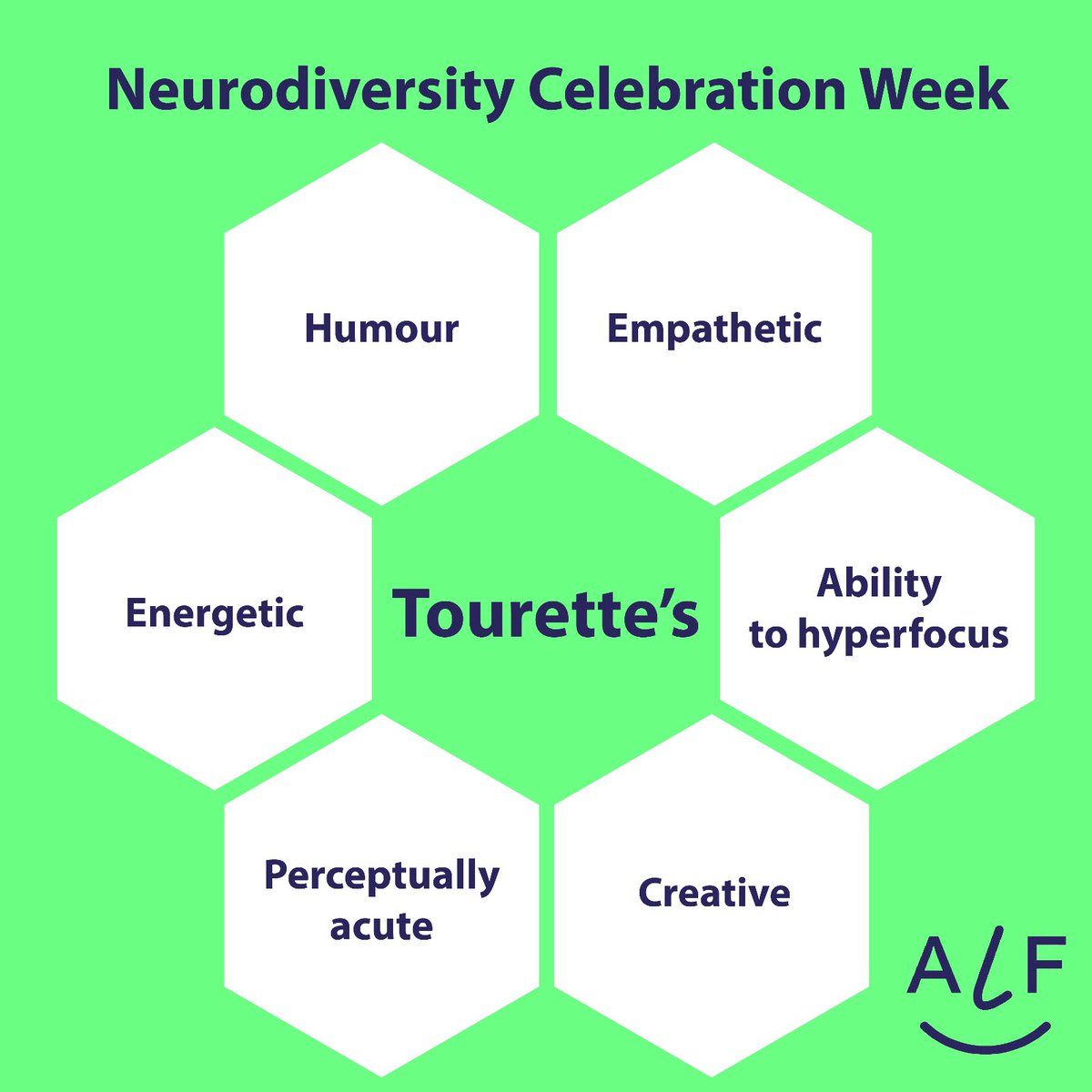 Final day of #NeurodiversityCelebrationWeek, and today we’re honouring Tourette’s. Did you know it is estimated that TS affects one child in every hundred & more than 300,000 children & adults in the UK live with the condition? What other strengths do you see in Tourette’s?