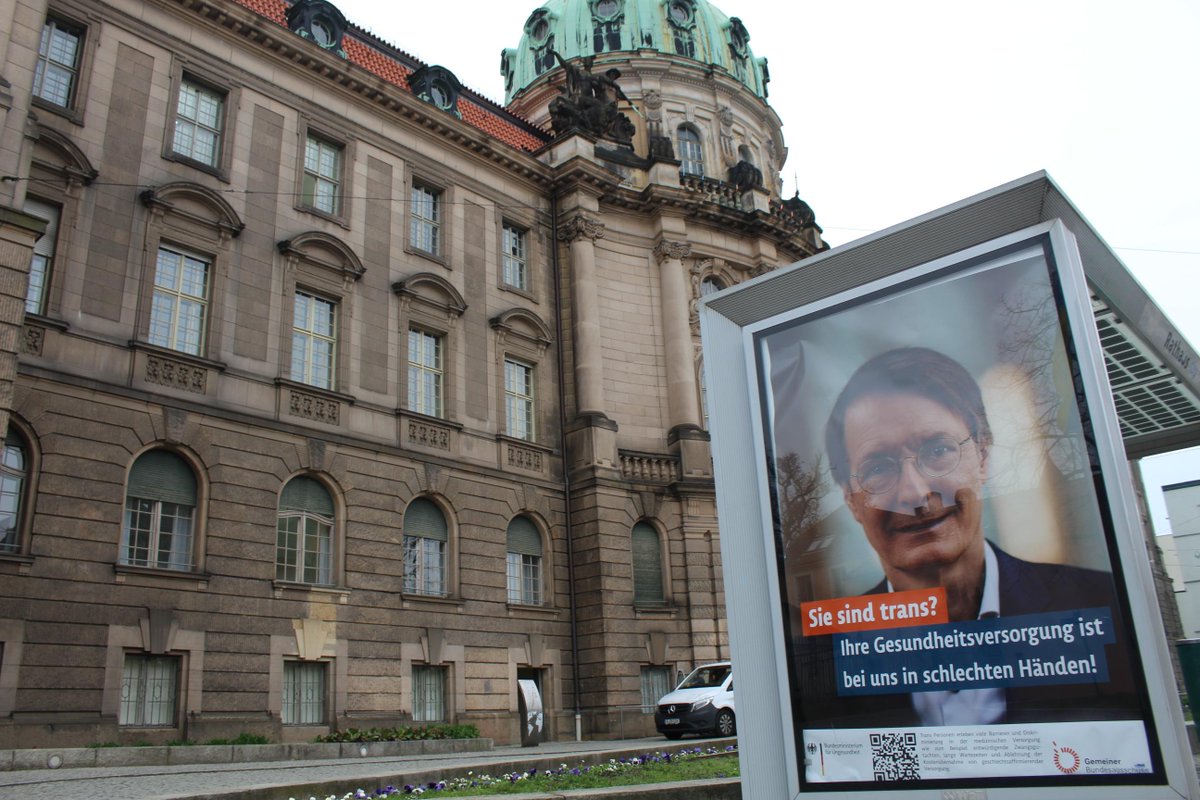 TransGesundheit's tweet photo. 2/2 AdBusting-Kampagne von Trans Justice Berlin anlässlich des Aktionstages für Trans*Gesundheit  

Liebe Grüße aus Berlin und Potsdam

#TransRightsAreHumanRights

#TransRightsAreHumanRights https://t.co/pf1Ty16zYg