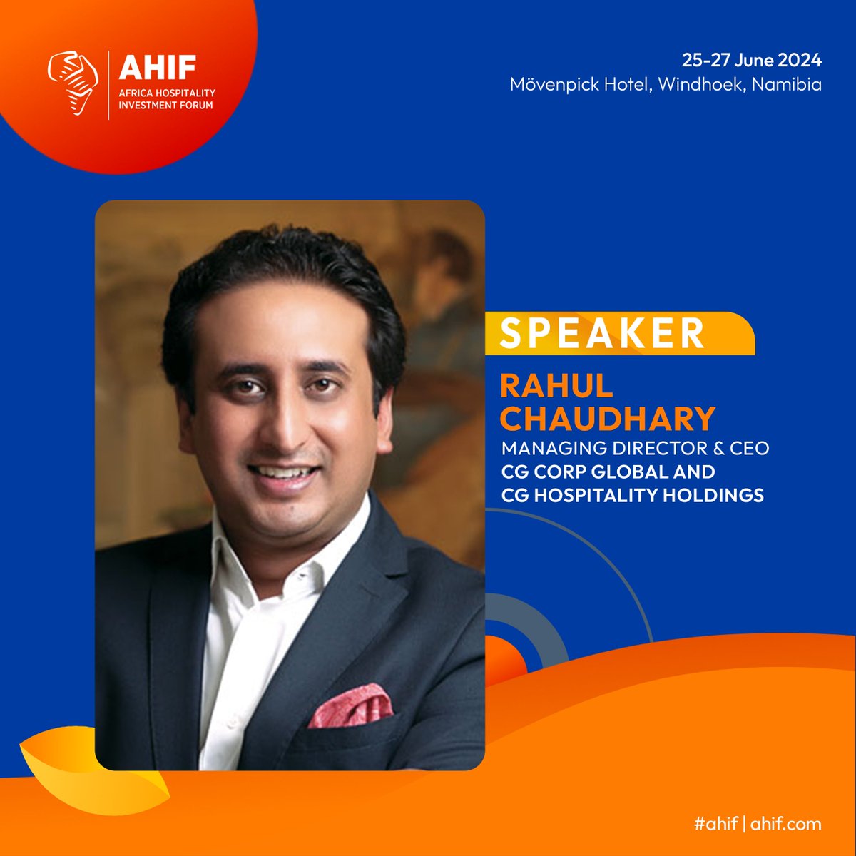 Rahul Chaudhary, CEO of CG Hospitality will be speaking at AHIF! Learn hospitality trends, diverse hotel portfolio strategies & successful partnerships. Register today for a discount at the Saver rate to get $200 off! ahif.com