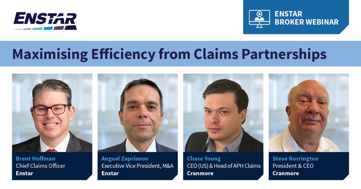 We held our first Broker #Webinar this week on “Maximising Efficiency from Claims Partnerships”. Our experts spoke about our innovative claims solutions, the value that claims partnerships can provide and recent trends in #Legacy #claims. Thank you to all who joined us.