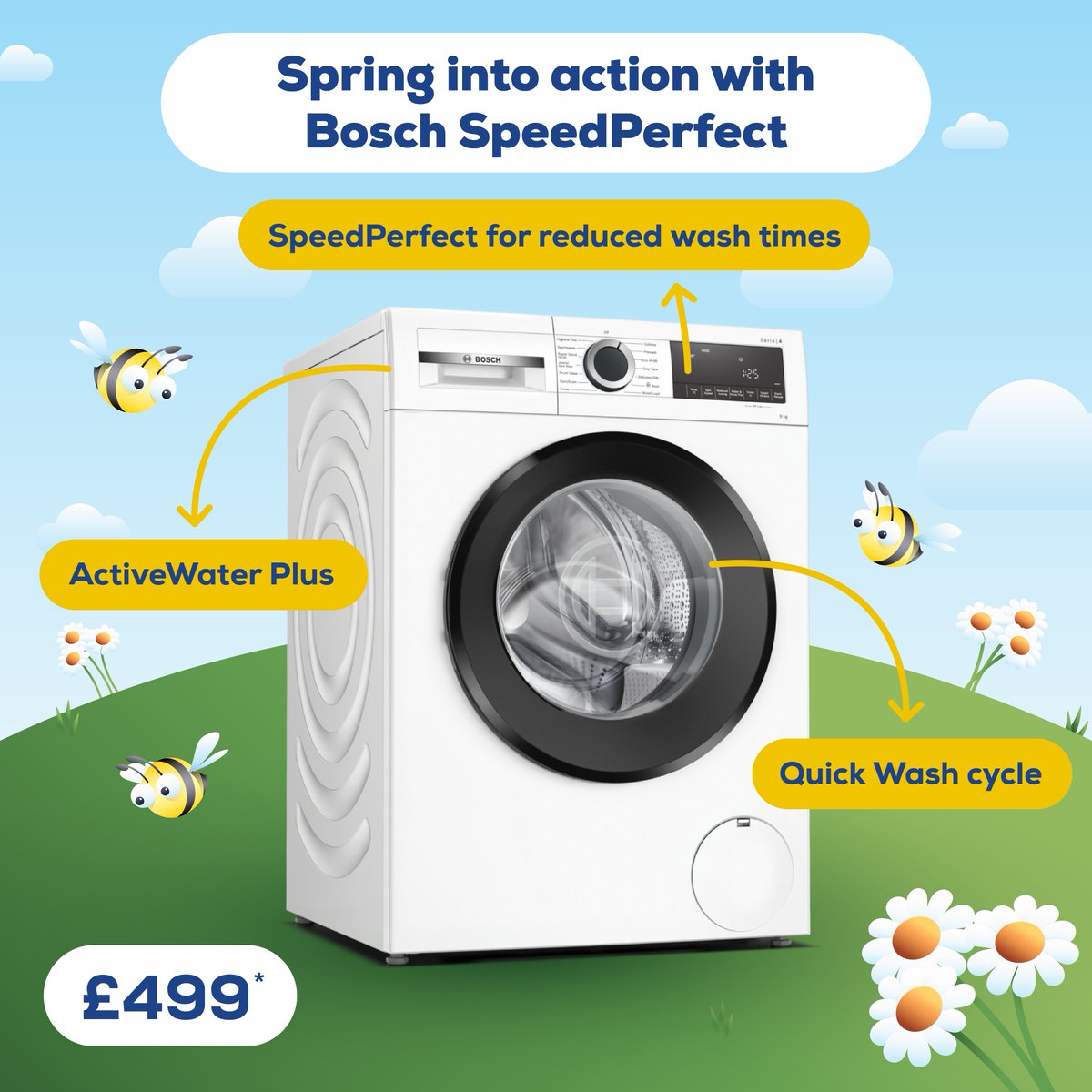 Keep on top of laundry with this Bosch washing machine.With a range of time and energy-saving features, the WGG04409GB will lighten the load. Shop locally, online today or visit a store > euronics.la/3vnbSF4 #TheHomeofElectricals #Bosch *Price correct at the time of posting