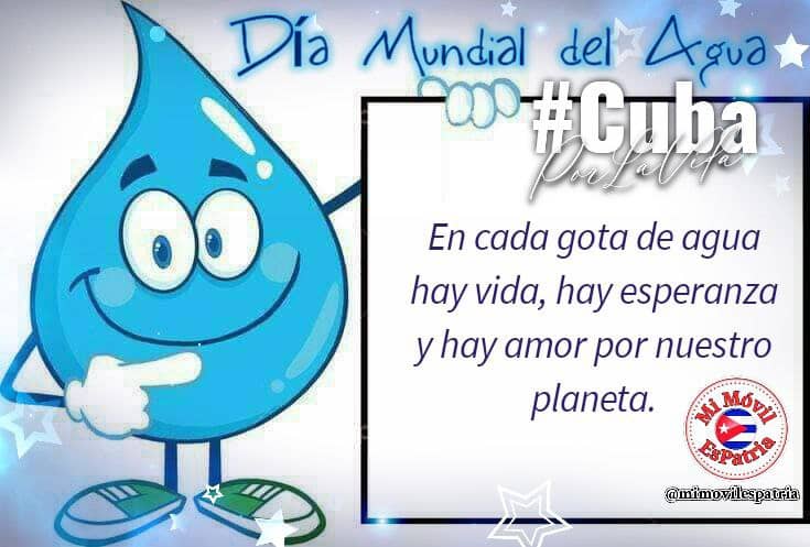 #AguaParaLaPaz en el #DiaMundialDelAgua, donde cada gota cuenta. #CubaPorLaVida #PescaPorCuba #PescaIsla #SiSePuede #SentirPinero #PorUn26EnEl24