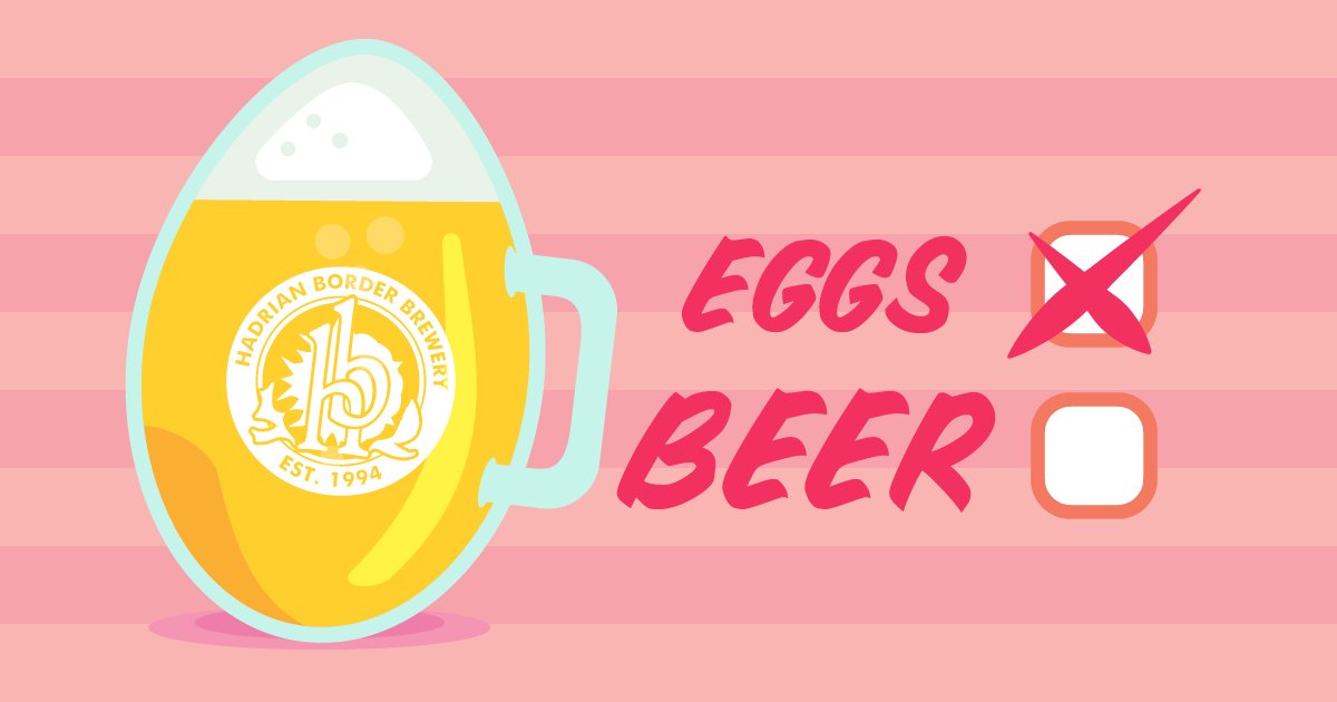 🐰 Chocolate is all well and good, but have you remembered your beers for Easter weekend? Order now and make sure you have something to wash all those eggs down! 🍻 hadrian-border-brewery.co.uk/shop 🚛 FREE local delivery on orders over £20