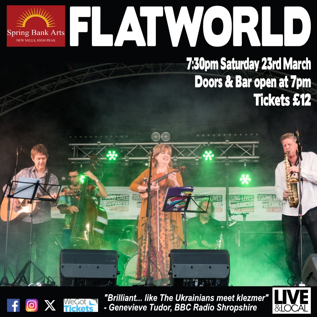 Fancy losing yourself in songs from the folk traditions of Eastern Europe and beyond with an accessible and modern flair. This feel-good five-piece will leave you whistling all the way home. Simply turn up on the door or book online, wegottickets.com/event/608008 #newmills #events