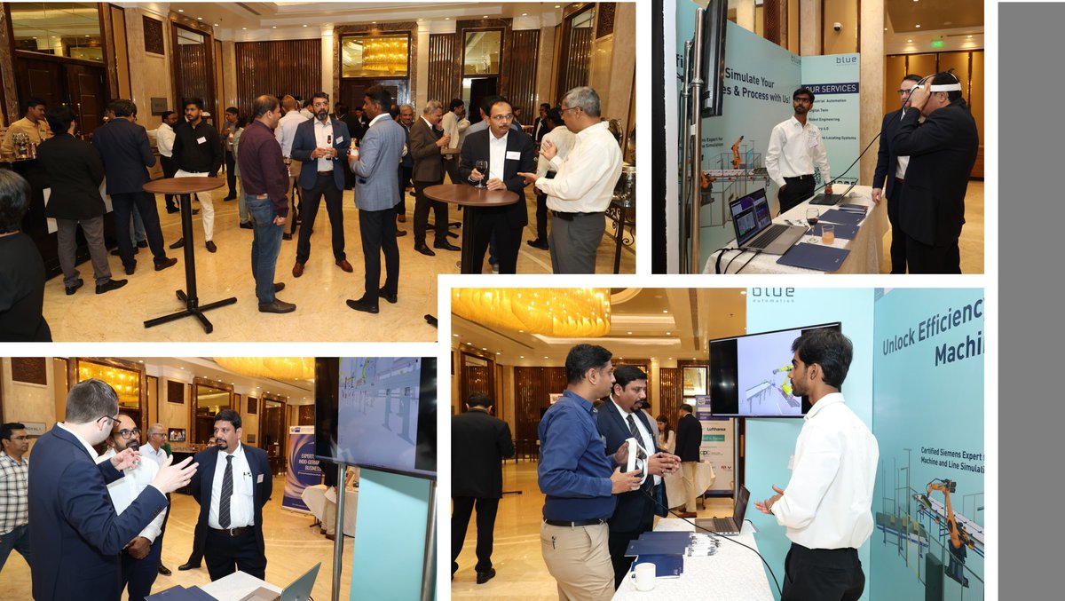 Indo-German Chamber of Commerce, with Blue Automation, convened 50+ industry leaders in manufacturing, tech, and automotive at Sheraton Grand, Pune, on March 21, 2024. Theme: 'Driving Efficiency & Value through Digital Twin,' capped off with a networking dinner. #Manufacturing