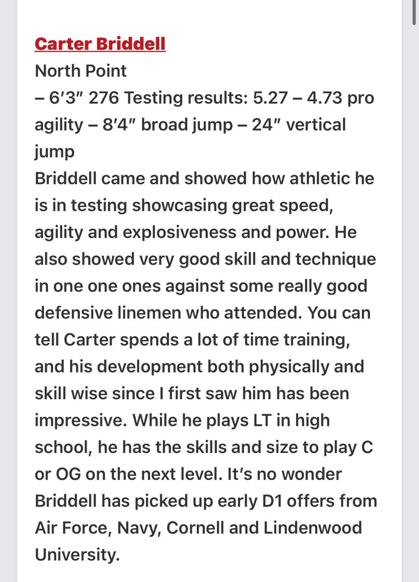 Big thanks to @JPRockMO & @PrepRedzoneMO for the write up!! Had a great time competing at the @elitefootball Combine a few weeks ago!!! @NPGrizzliesFB @CoachZangriles @CoachGregory77 @NP_Grizzlies_AD