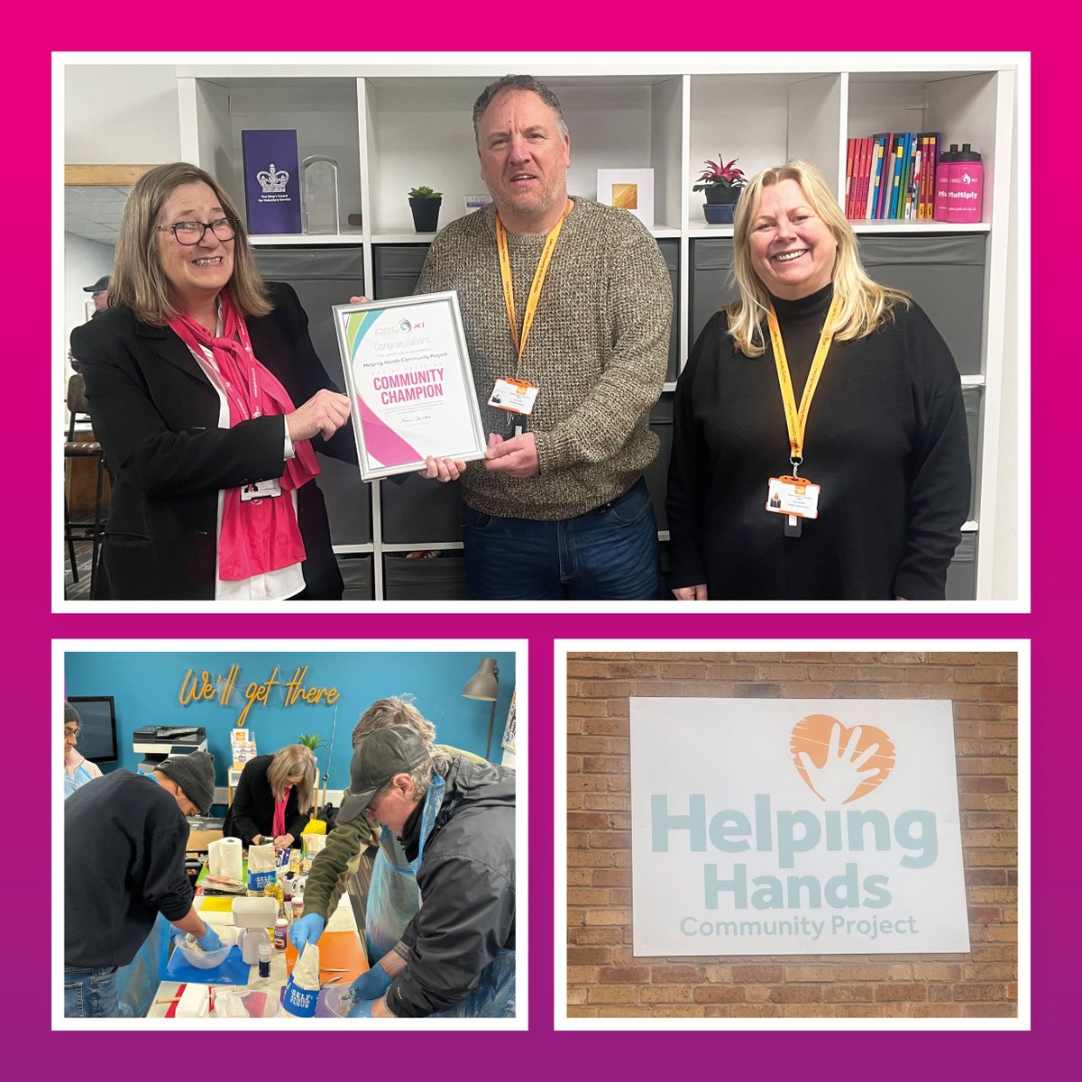Congratulations to @HELPINGHANDSLWK our first Community Champion WINNER!

This new award is given to local charities & organisations in recognition of their high level of community involvement & their efforts to positively impact their community. 

#findoutmore call 07387 412949