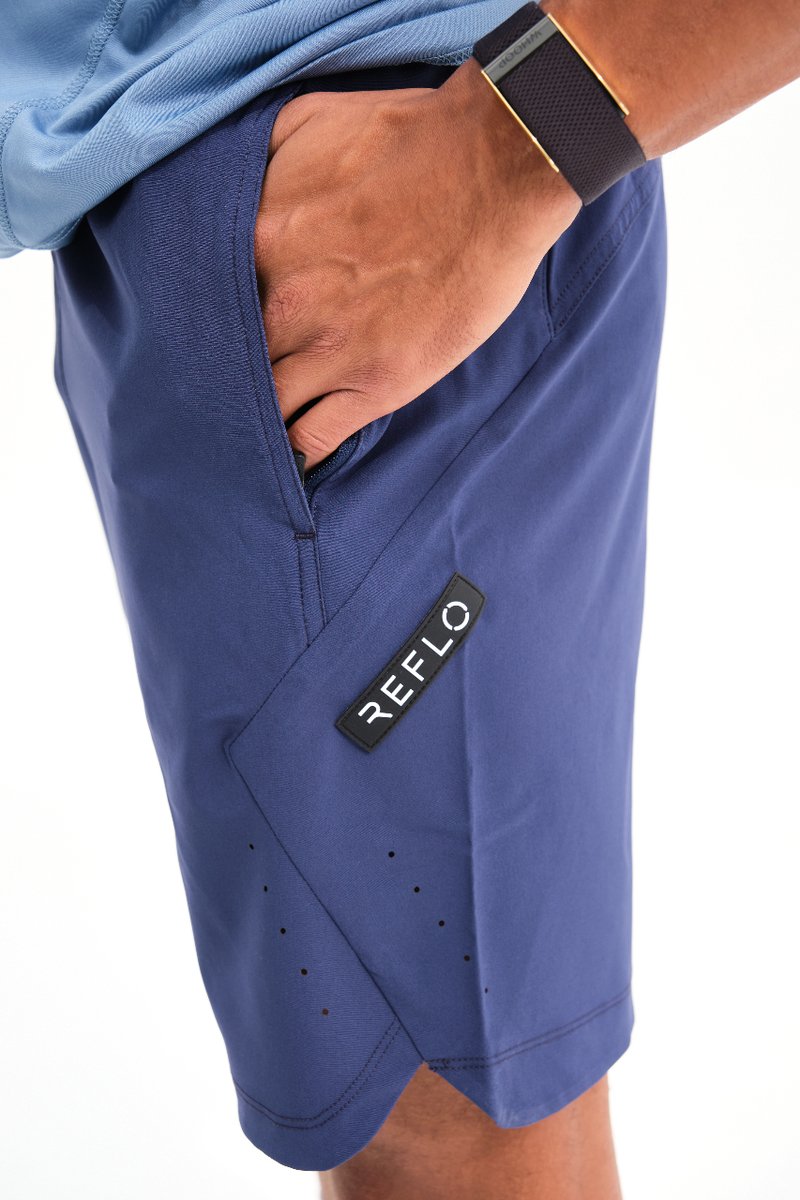 The Biscay Shorts. Your new go-to. Light, flexible and stretchy with zippable pockets to keep your belongings safe, all made with sustainable fabrics. Shop now at Reflo.com #TeamReflo