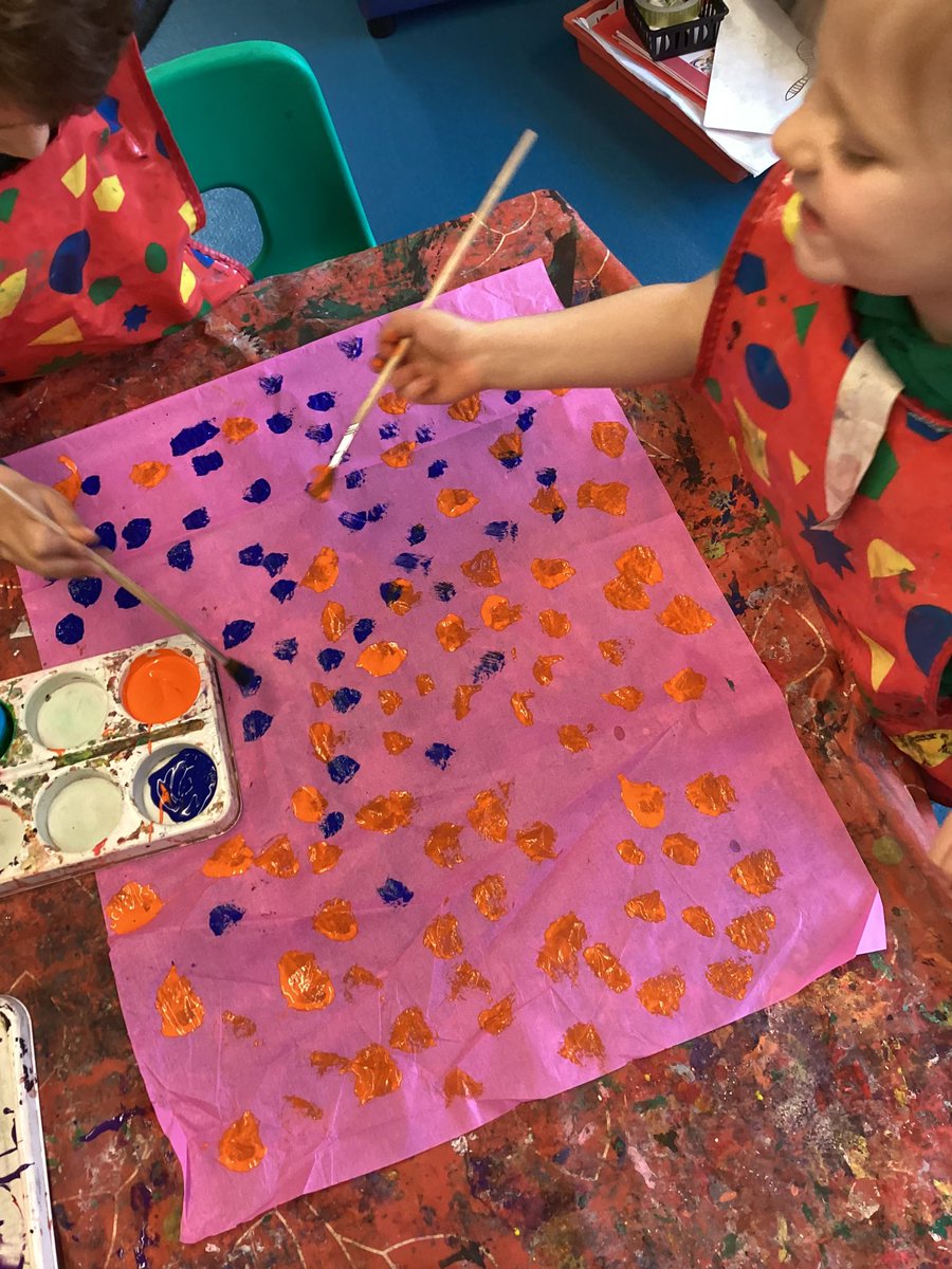 Today our Infant 1 children created these amazing Eric Carle inspired pictures of snails. First they painted and printed on tissue paper. Then they collaged these spiral patterns to create their snail.