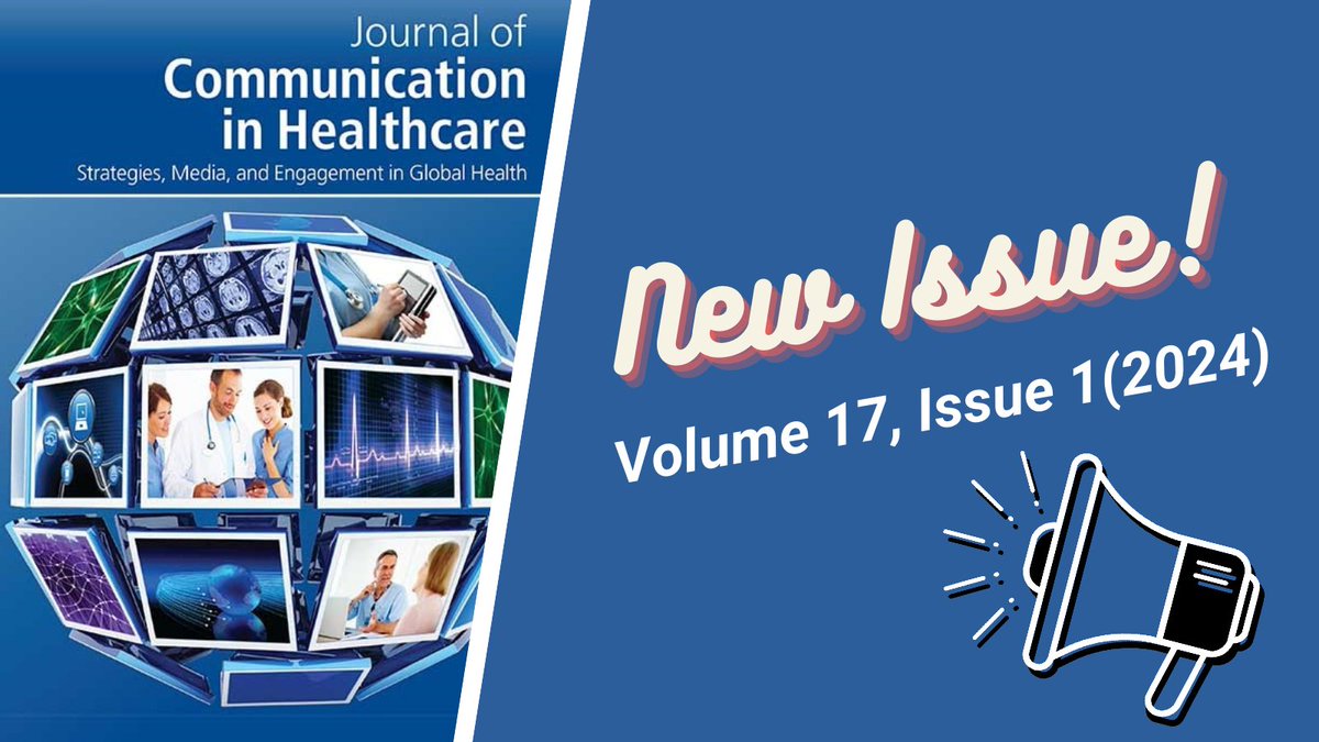 The March  2024 Issue of <a href="/JCIHonline/">Journal of Communication in Healthcare (JCIH)</a> is now available! It includes an article collection on “Insights for Communication Interventions in Maternal, Childbirth and Infant Health Settings”

Read more: tandfonline.com/toc/ycih20/17/…
#healthcommunication #healthcare #publichealth