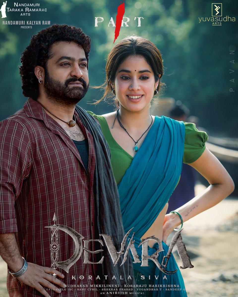 Pavan_Tiger_02's tweet image. My Poster Design on @tarak9999 #Jahnvikapoor 🌙

I Hope you may like it :) 
#Devara #Thangam @DevaraMovie