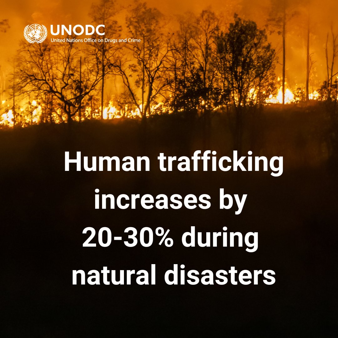 Climate change makes people who are already vulnerable to human trafficking even more vulnerable. It is estimated that human trafficking increases by 20-30% during natural disasters. #EndHumanTrafficking