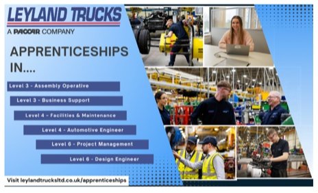 Thank you to Ellie Coxhead @LeylandTrucks for coming in to school to speak to our Y9’s about the different job roles and apprenticeship schemes Leyland Trucks have to offer. #careerstalk #engineering #technology