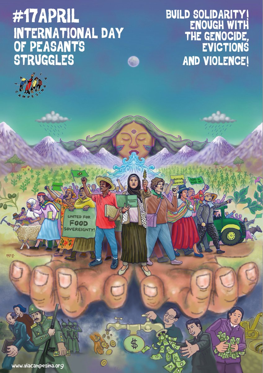 🌎🧑🏽‍🌾🌾Call to Action - #17April International Day of Peasant's Struggles. Build solidarity! Enough with the genocide, evictions and violence! 📣 viacampesina.org/en/call-to-act… #️⃣ #17April #PeasantStruggles #FoodSovereigntyNow #PeasantRightsNow @ECVC1 @abl_ev @MVIWATA @PeasantsLeague