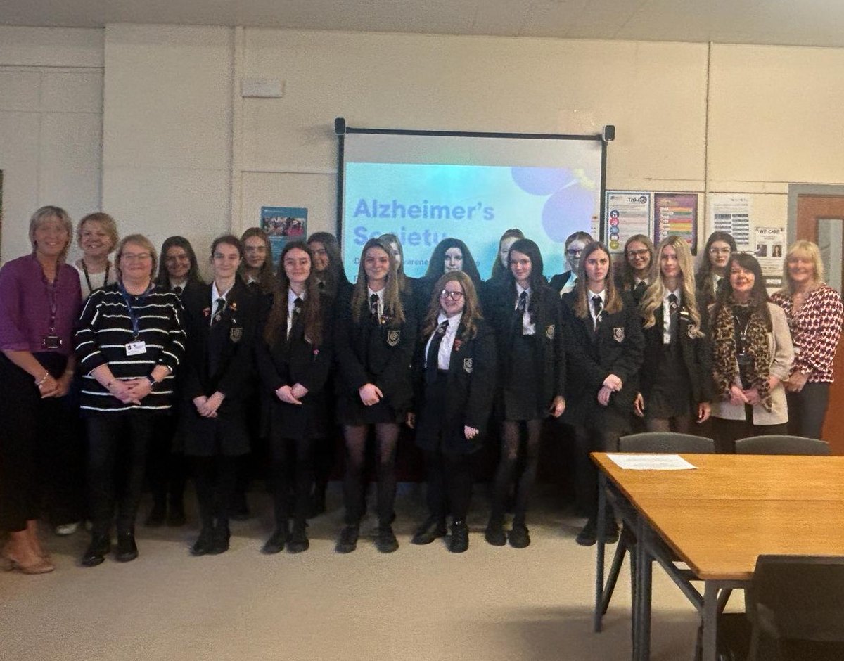 Alzheimer's Society Dementia Advisor Valerie was at Cullybackey College this week giving a presentation on dementia and our services. Valerie says it was an interactive session and the pupils asked some great questions.