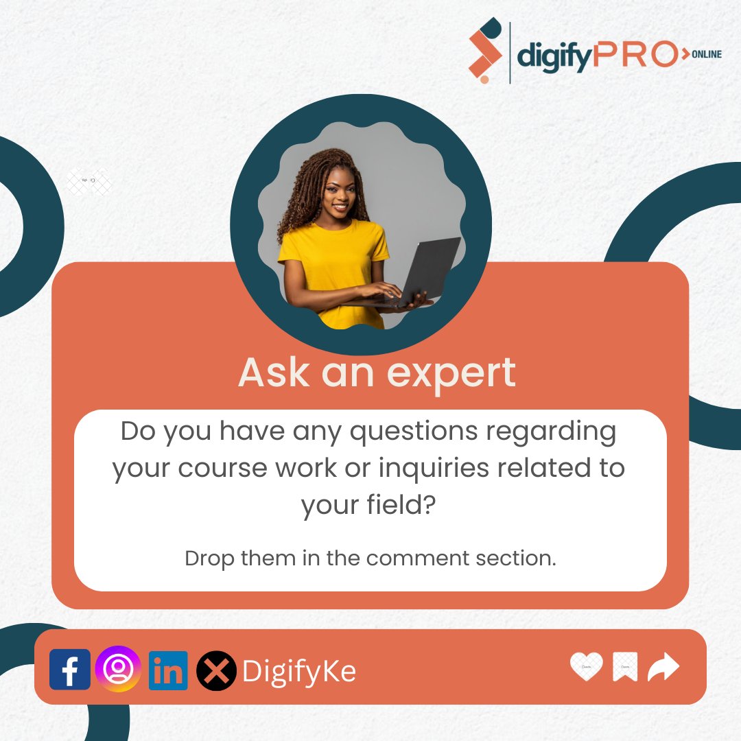 DigifyKE's tweet image. Today, our team of experts is prepared to address any questions you may have. What's on your mind?

#DigifyKe #DigifyPro #Digitalmarketingtraining  #Worldcoin #TikTok #Web3