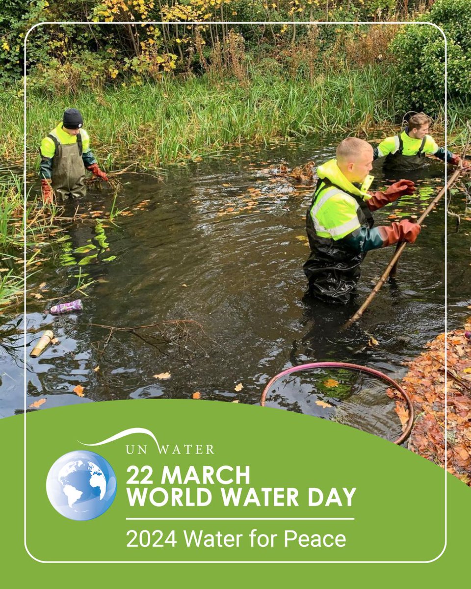 #WorldWaterDay reminds us of the crucial role water cooperation plays in addressing shared challenges. The UN's "Water for Peace" theme highlights water as a fundamental human right. Image: Young people cleaning waterways in Newcastle. The Skill Mill Archive.