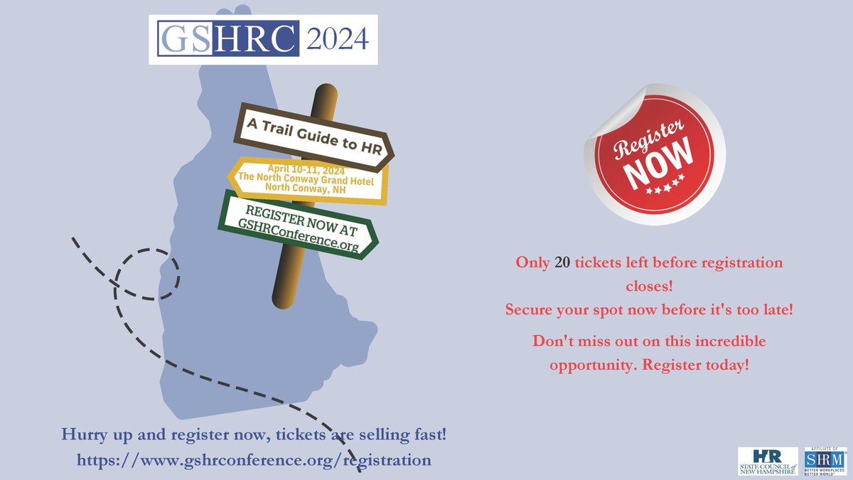 GSHRC's tweet image. Time is running out!  Register now at GSHRConference.org