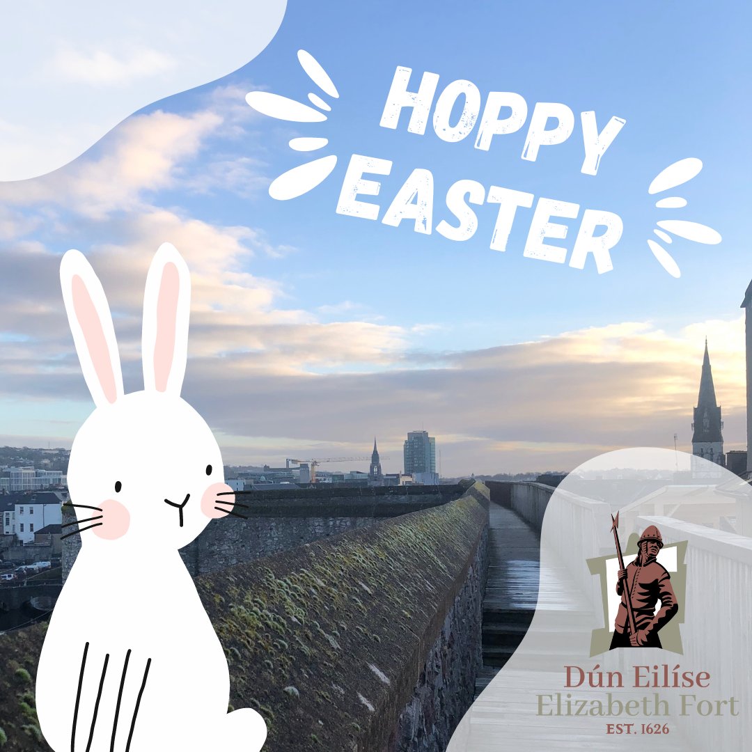 Happy Easter to all who celebrate from the Elizabeth Fort team. Just a reminder, we are OPEN today. Hop on over! 🐰🌷 #elizabethfort #cork @corkcitycouncil @pure_cork