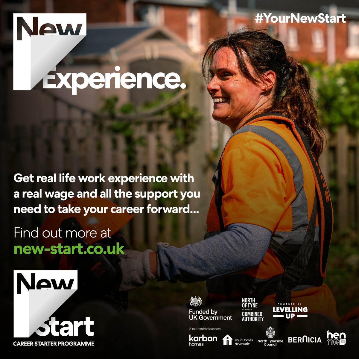 New Start is back with some exciting opportunities to join @BerniciaGroup as Assistant Operatives through New Start - funded by @NorthTyneCA in partnership with @KarbonHomes Find out more: new-start.co.uk #NTCA #UKSPF #FundedByUKGovernment #YourNewStart #NewStartCareers