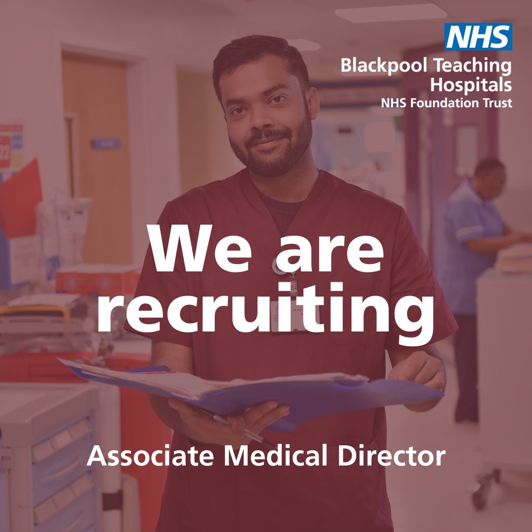 VACANCY: 

We're hiring an Associate Medical Director for #Digital 

This is a great opportunity for a clinical leader to drive the strategic development, design and implementation of our B. Digital transformation programme 🚀 

🔗Apply now: tinyurl.com/amd-bth #NHSJobs