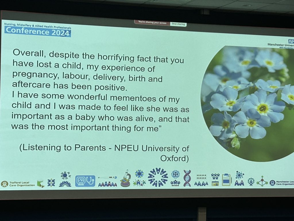 A passionate presentation delivered by Victoria Holmes on the development of integrated bereavement care navigators in Hive to provide compassionate, individualised care in maternity to bereaved families #NMAHPMFT24 @himynameisjaneg @Narinde40612684 @mftchiefnurse @alisonlynch65