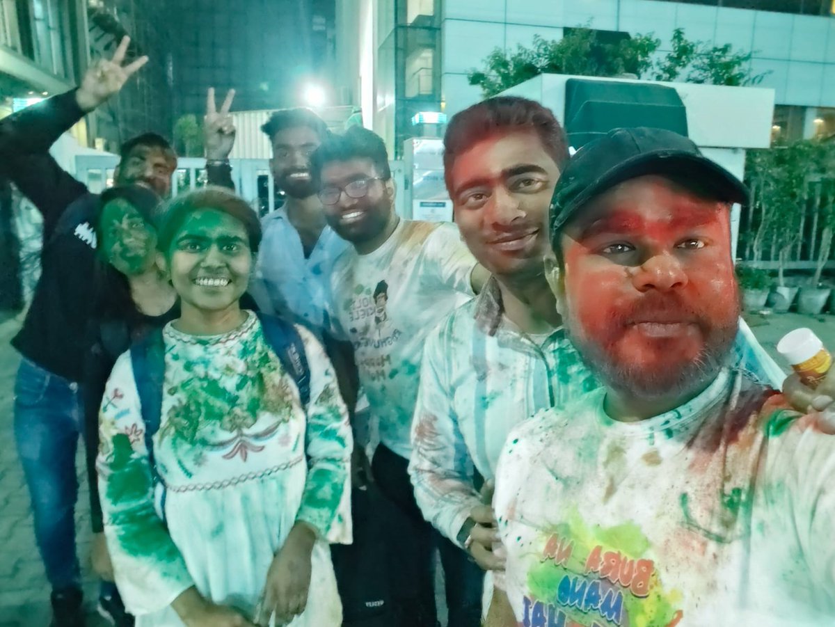 Bringing colors to our workplace and hearts! 🎨 Happy Holi from the vibrant team at OMKA TECH! 🌈 #CelebratingColors #WorkplaceJoy #OmkaTechHoli #HoliAtOmkaTech #TeamSpirit #OfficeFun #ColorfulWorkplace #WorkLifeBalance #JoyfulVibes #CommunityCelebration #OfficeCulture